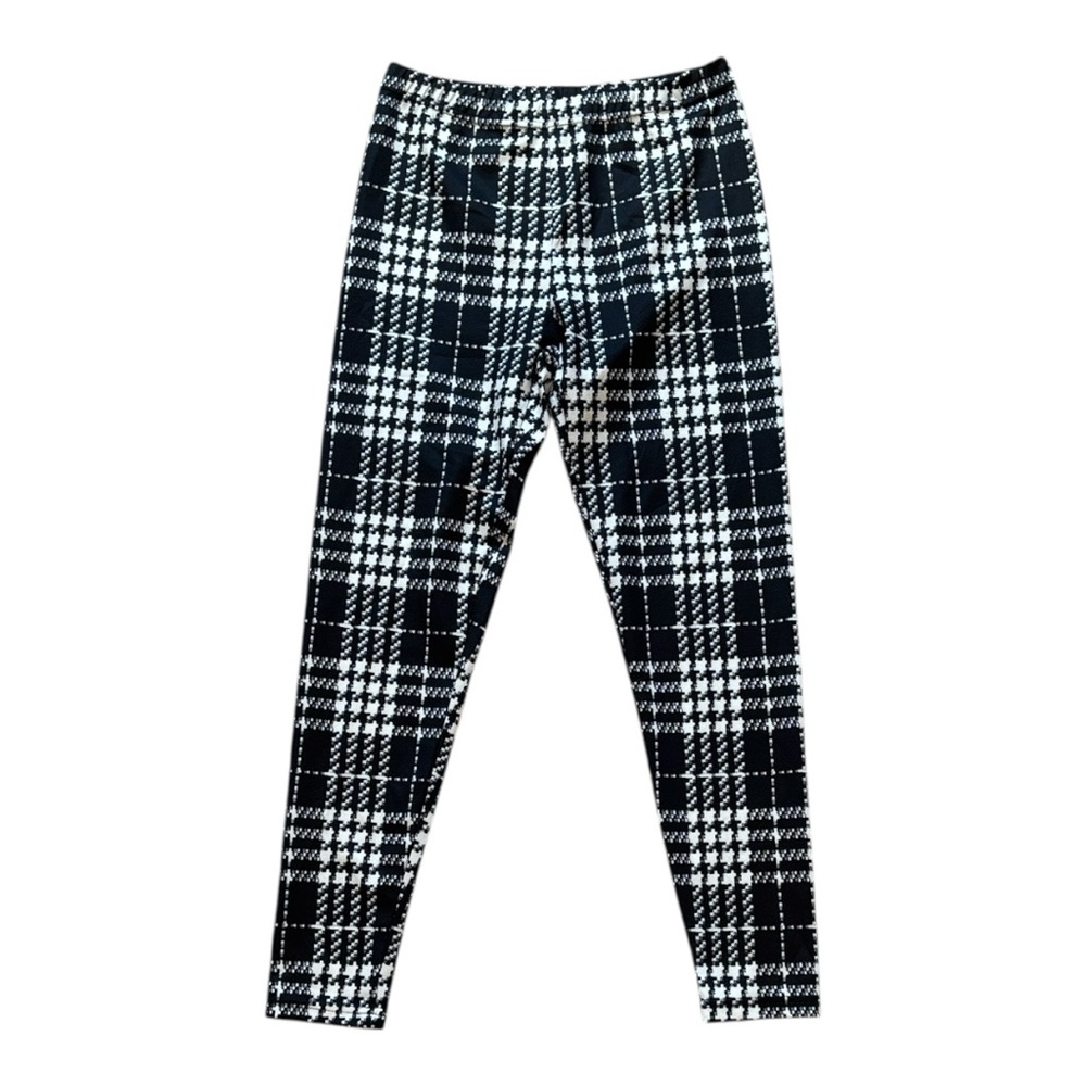 SHEIN Black and White Houndstooth Print Leggings
